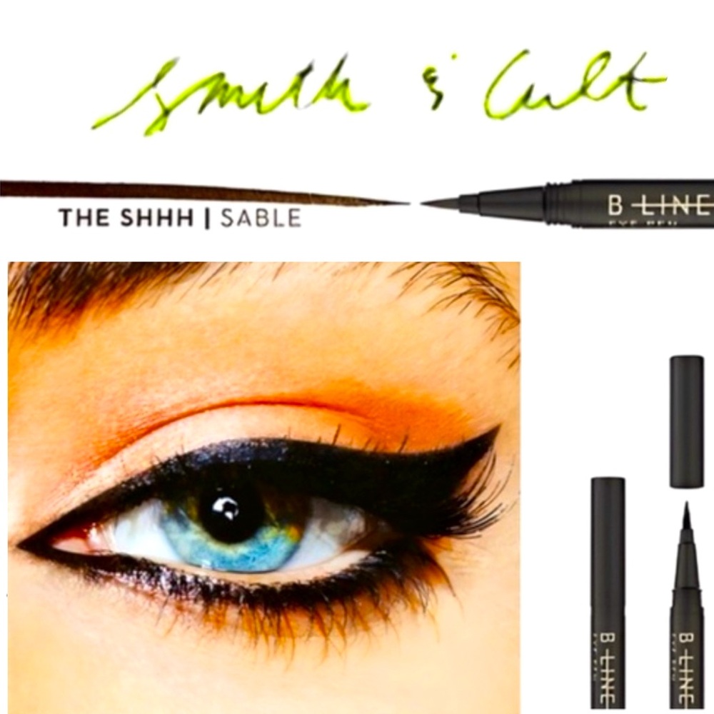 SMITH & CULT B-Line Eye Pen Sable Liquid Eyeliner in "Shhh" Black Brown NWT